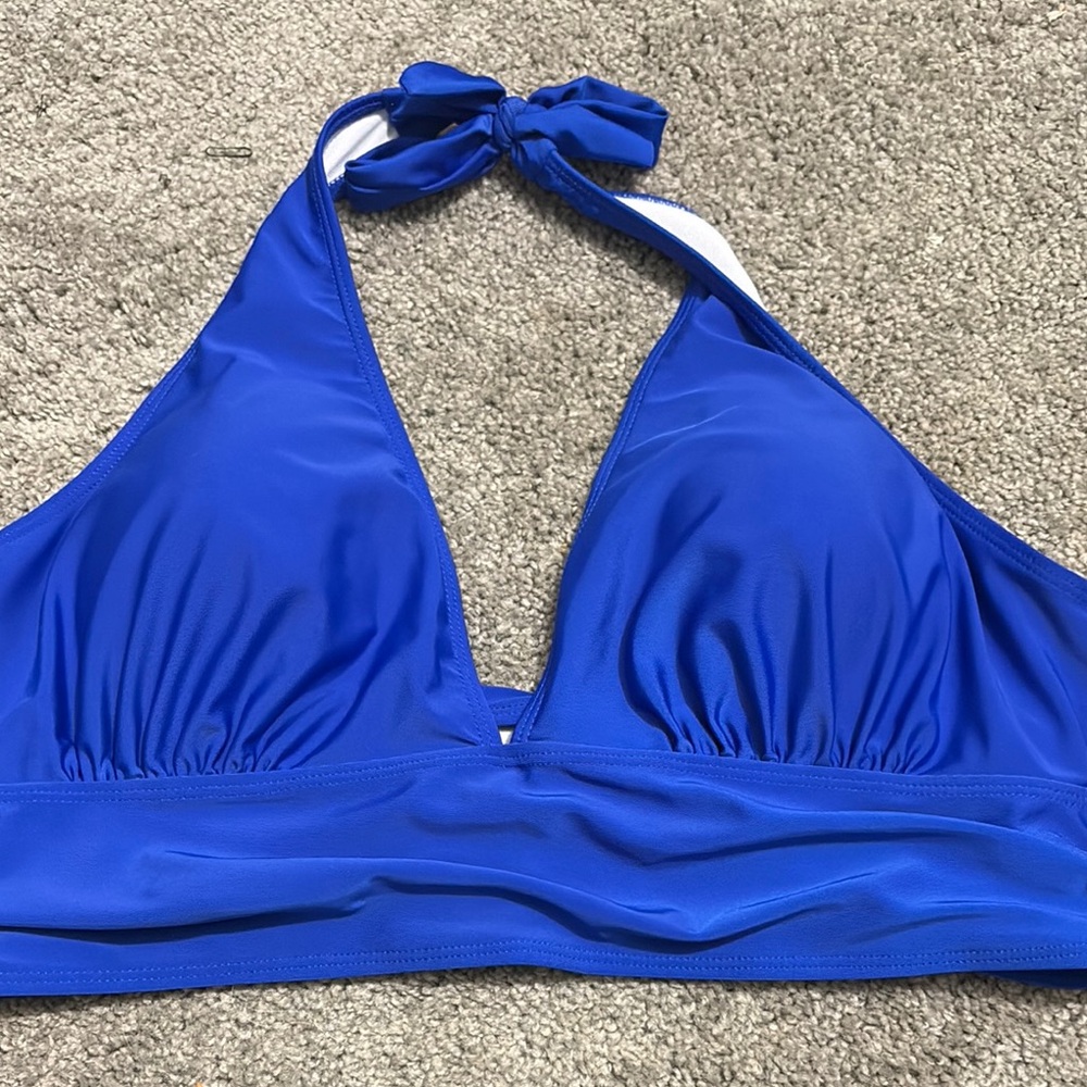 SHEIN Royal Blue Halter Bikini Top
